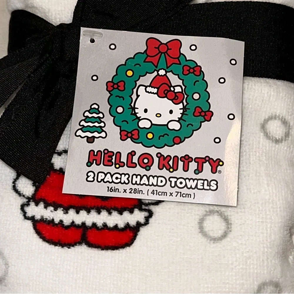 ✨NWOT✨ Hello Kitty Sanrio Set of 2 Christmas Holiday Hand Towels